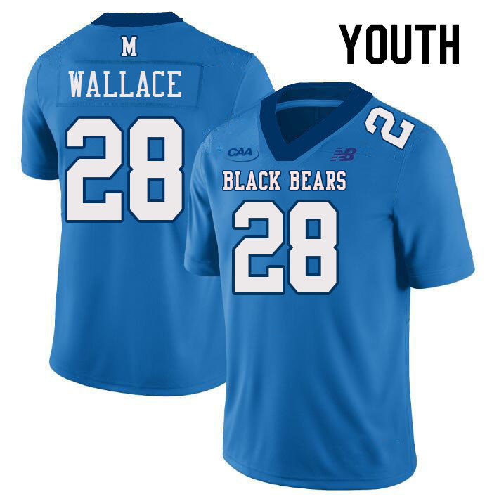 Youth #28 Evan Wallace Maine Black Bears College Football Jerseys Stitched Sale-Light Blue
